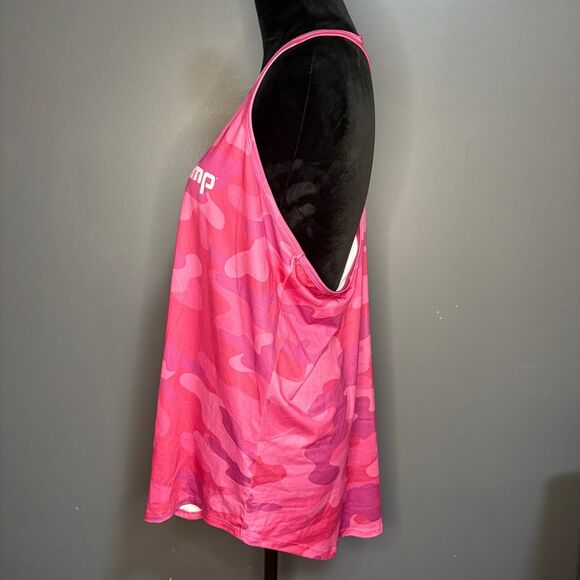 Burn Boot Camp Tank Top Womens XL Pink Camouflage Logo Top - Picture 3 of 7